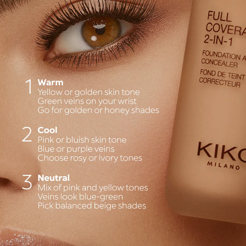 full coverage 2-in-1 foundation & concealer - WB105 Warm Beige